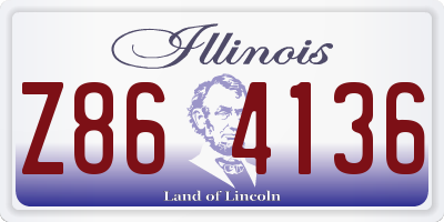 IL license plate Z864136