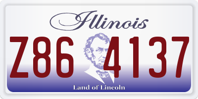 IL license plate Z864137