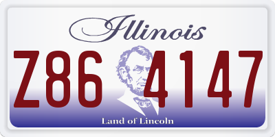 IL license plate Z864147