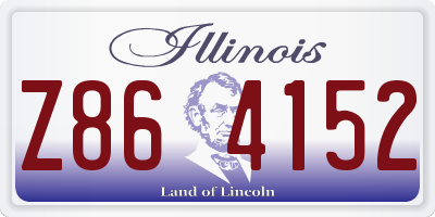 IL license plate Z864152