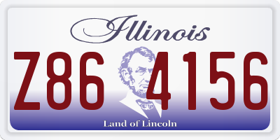 IL license plate Z864156