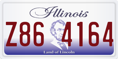 IL license plate Z864164