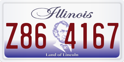 IL license plate Z864167