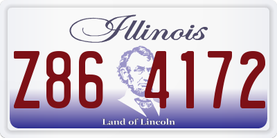 IL license plate Z864172