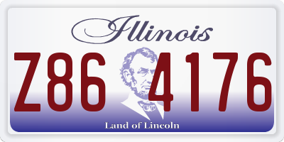 IL license plate Z864176