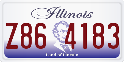 IL license plate Z864183