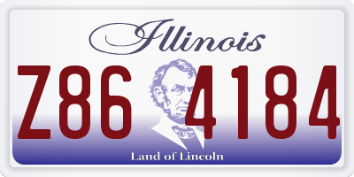 IL license plate Z864184