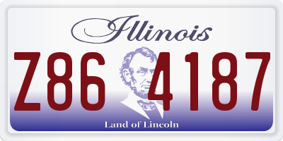 IL license plate Z864187