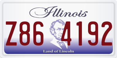 IL license plate Z864192
