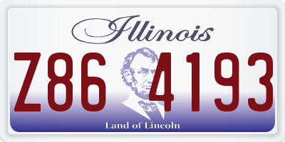 IL license plate Z864193