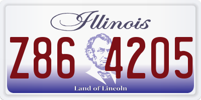 IL license plate Z864205