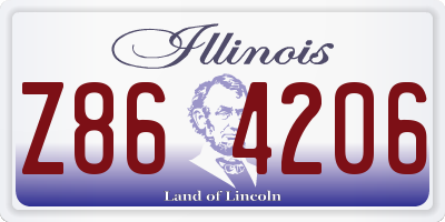 IL license plate Z864206
