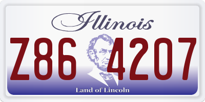 IL license plate Z864207