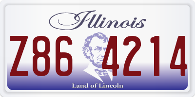 IL license plate Z864214
