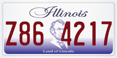 IL license plate Z864217
