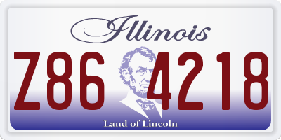 IL license plate Z864218