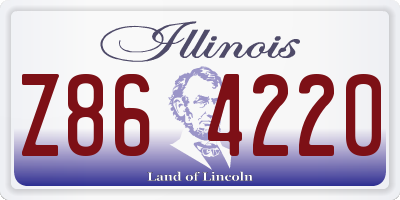 IL license plate Z864220