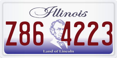 IL license plate Z864223