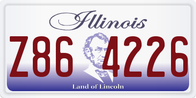 IL license plate Z864226