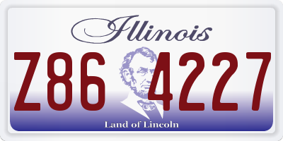 IL license plate Z864227