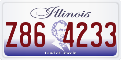 IL license plate Z864233