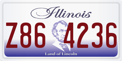 IL license plate Z864236