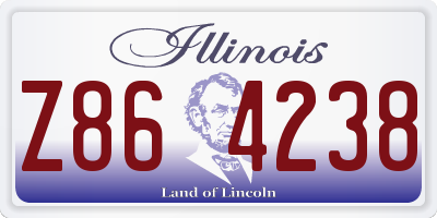 IL license plate Z864238