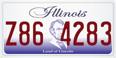 IL license plate Z864283