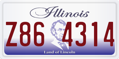 IL license plate Z864314