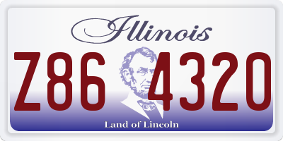 IL license plate Z864320