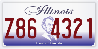 IL license plate Z864321