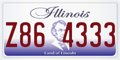 IL license plate Z864333