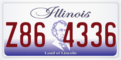 IL license plate Z864336