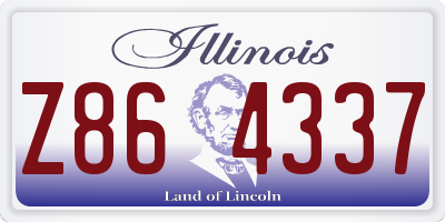 IL license plate Z864337
