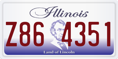 IL license plate Z864351