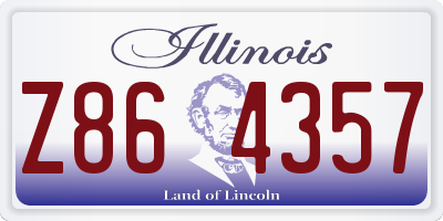 IL license plate Z864357