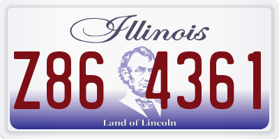 IL license plate Z864361