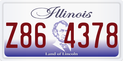 IL license plate Z864378