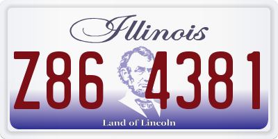 IL license plate Z864381