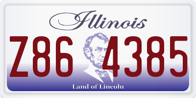 IL license plate Z864385