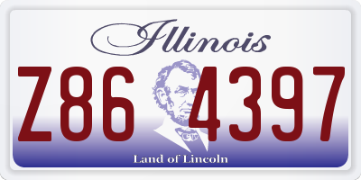 IL license plate Z864397