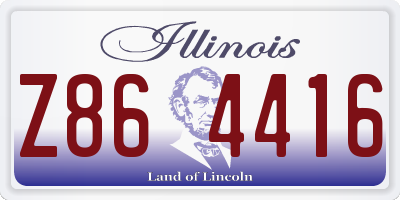 IL license plate Z864416