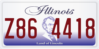 IL license plate Z864418