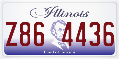 IL license plate Z864436