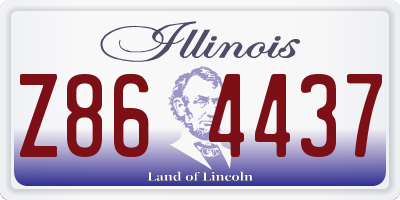 IL license plate Z864437