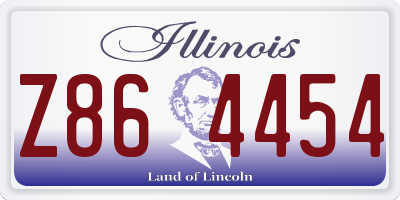 IL license plate Z864454