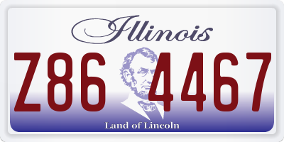 IL license plate Z864467