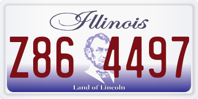 IL license plate Z864497