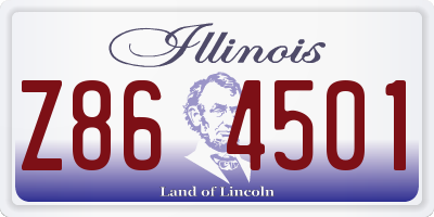 IL license plate Z864501