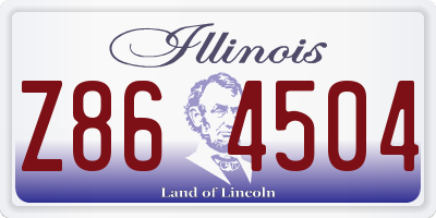 IL license plate Z864504